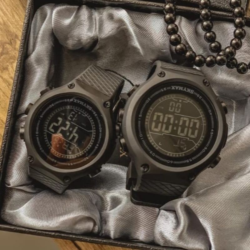 jam tangan COUPLE SKYMAX ORIGINAL anti air dan tahan beku