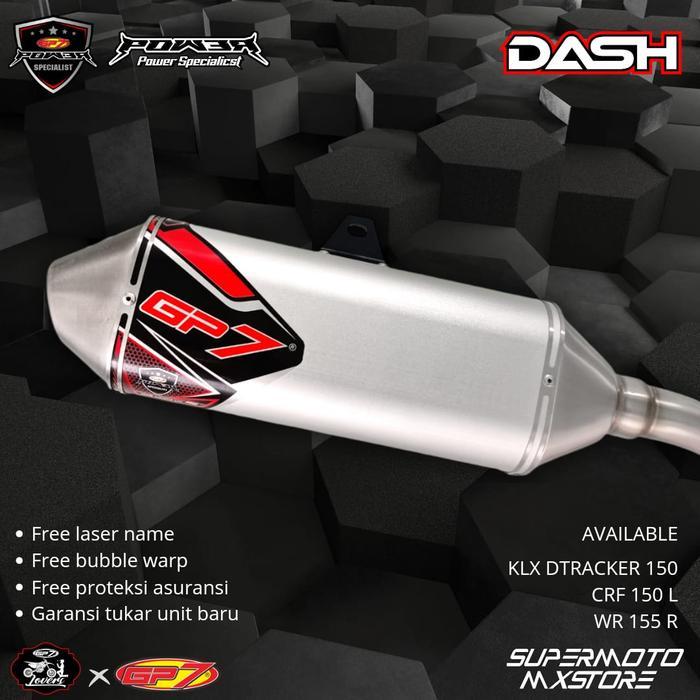 Knalpot Gp7 DASH WR 155, CRF 150, KLX/DTRACKER 150 Standar/Boreup - KLX/DTRACKER, STANDAR
