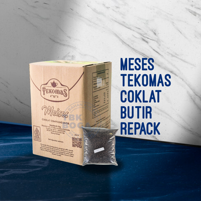 ( Repack ) Tekomas Meses ( 250 gr ) Coklat Butir Dark Compound Meises Bukan Ceres