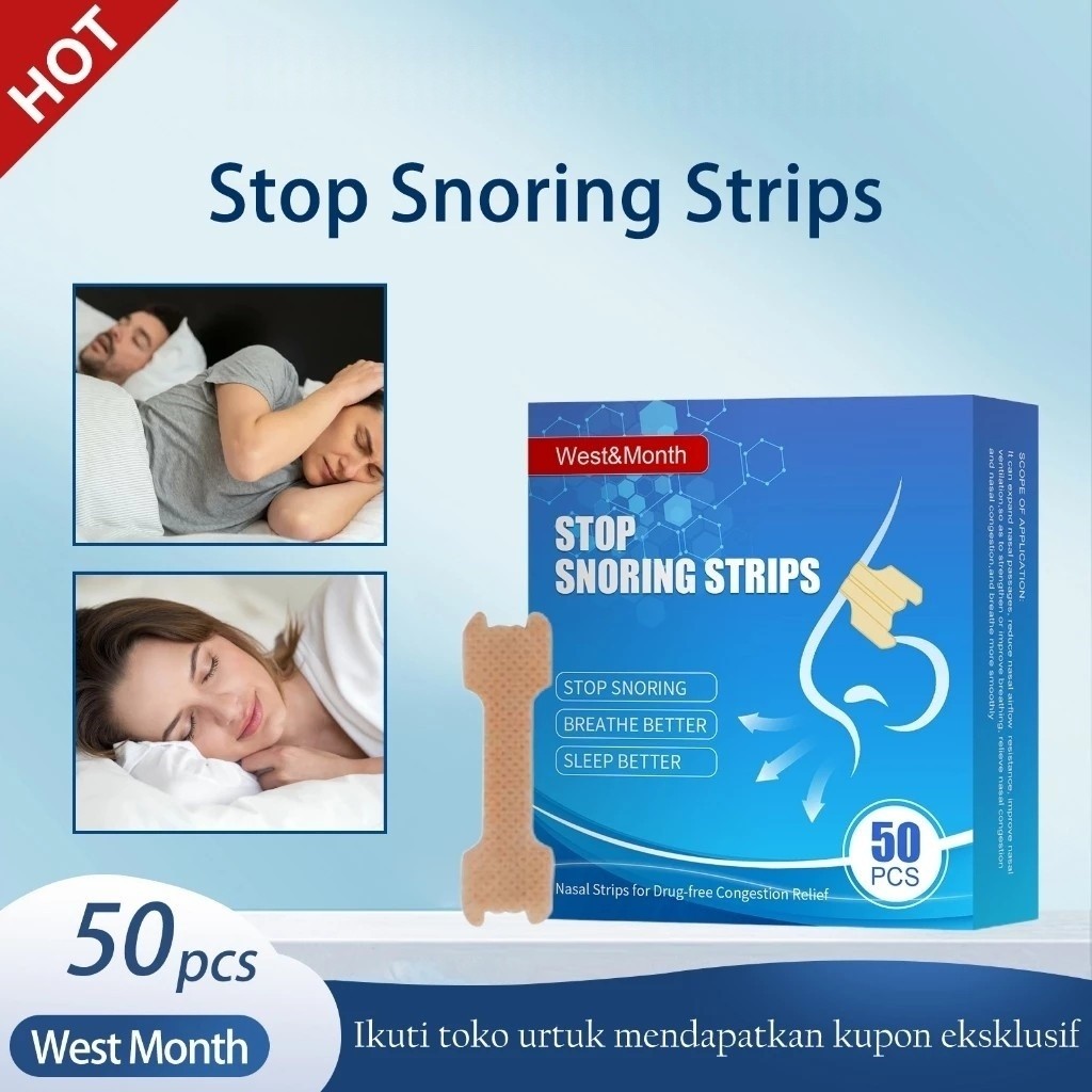 TERLARIS Nasal Strips 50pcs Extra Strength Nasal Strips /Stop Snoring Strips/ Plester Hidung Anti