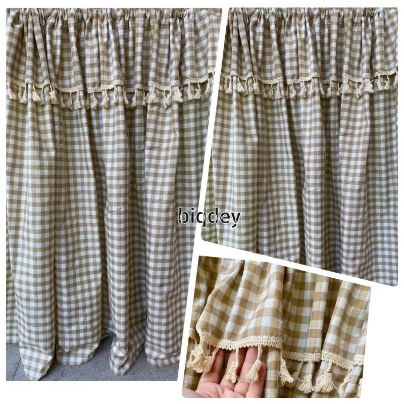 MURAH terbaru tirai gordeng kolong dapur jendela renda rumbai