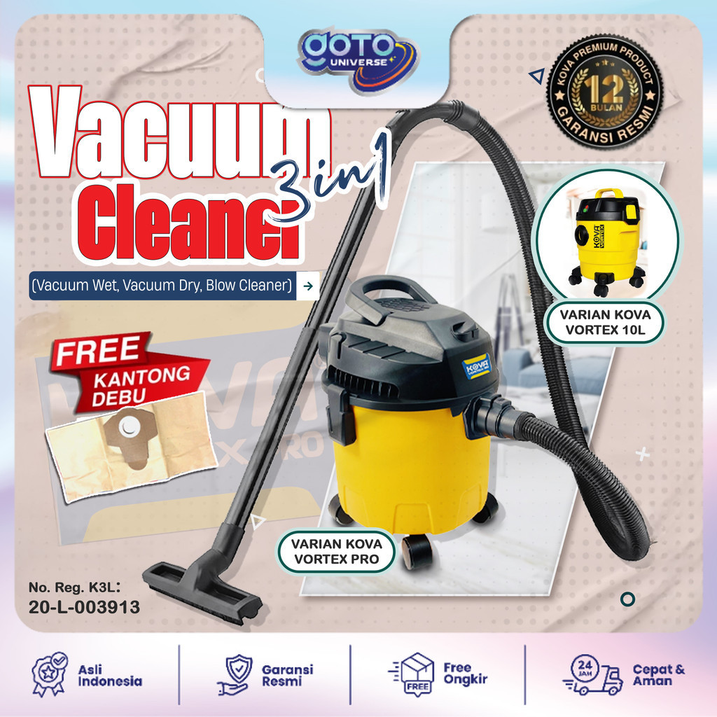 Kova Vacuum Cleaner 3 in 1 Vacuum Sedot Debu