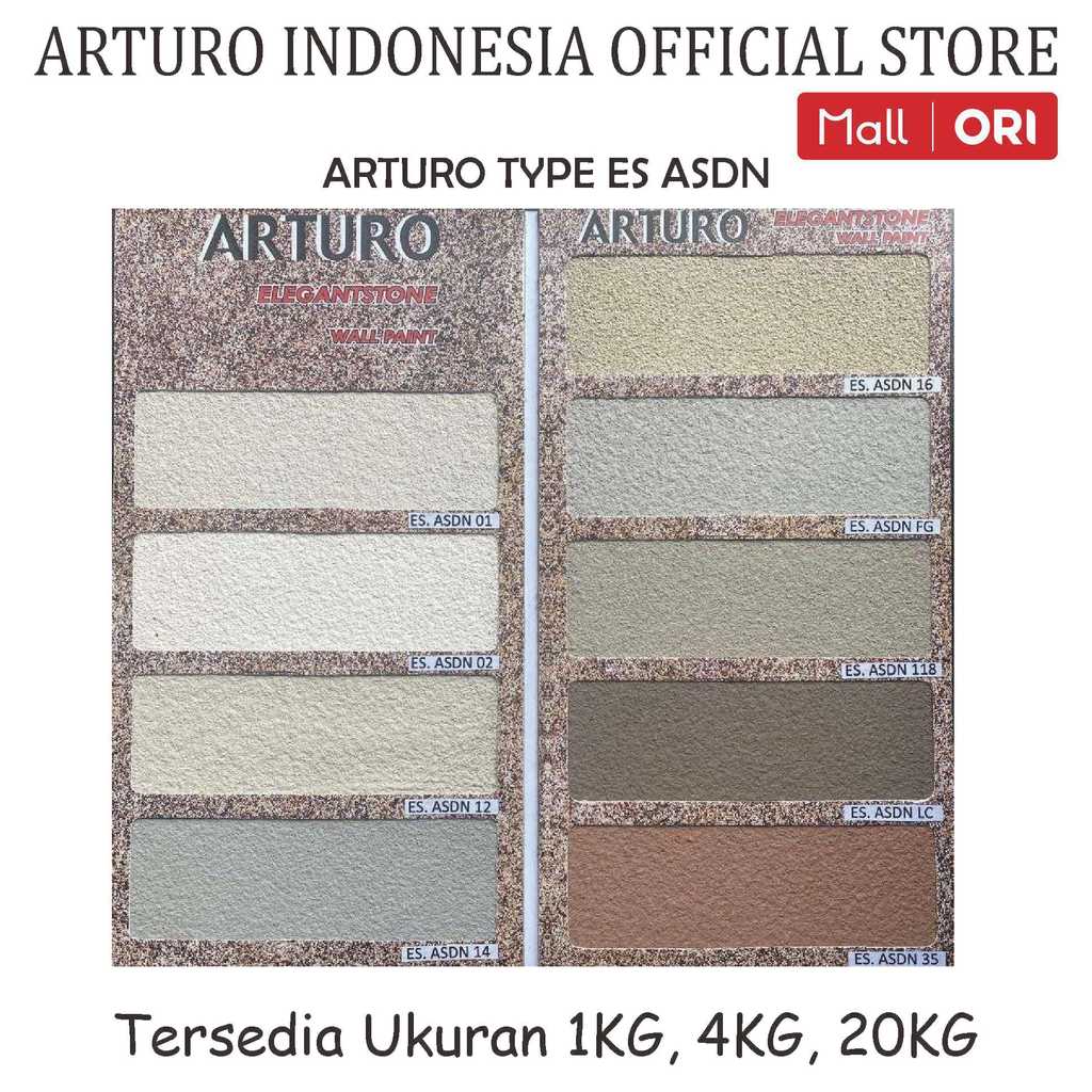 ARTURO Type ES ASDN Pail 20kg Cat Texture Tone Flakes Tekstur Multicolor Elegantstone Elegant Stone 