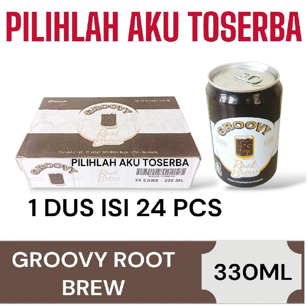 Groovy Root Brew ( Root Beer ) 330 ml kemasan kaleng - ( HARGA 1 DUS )
