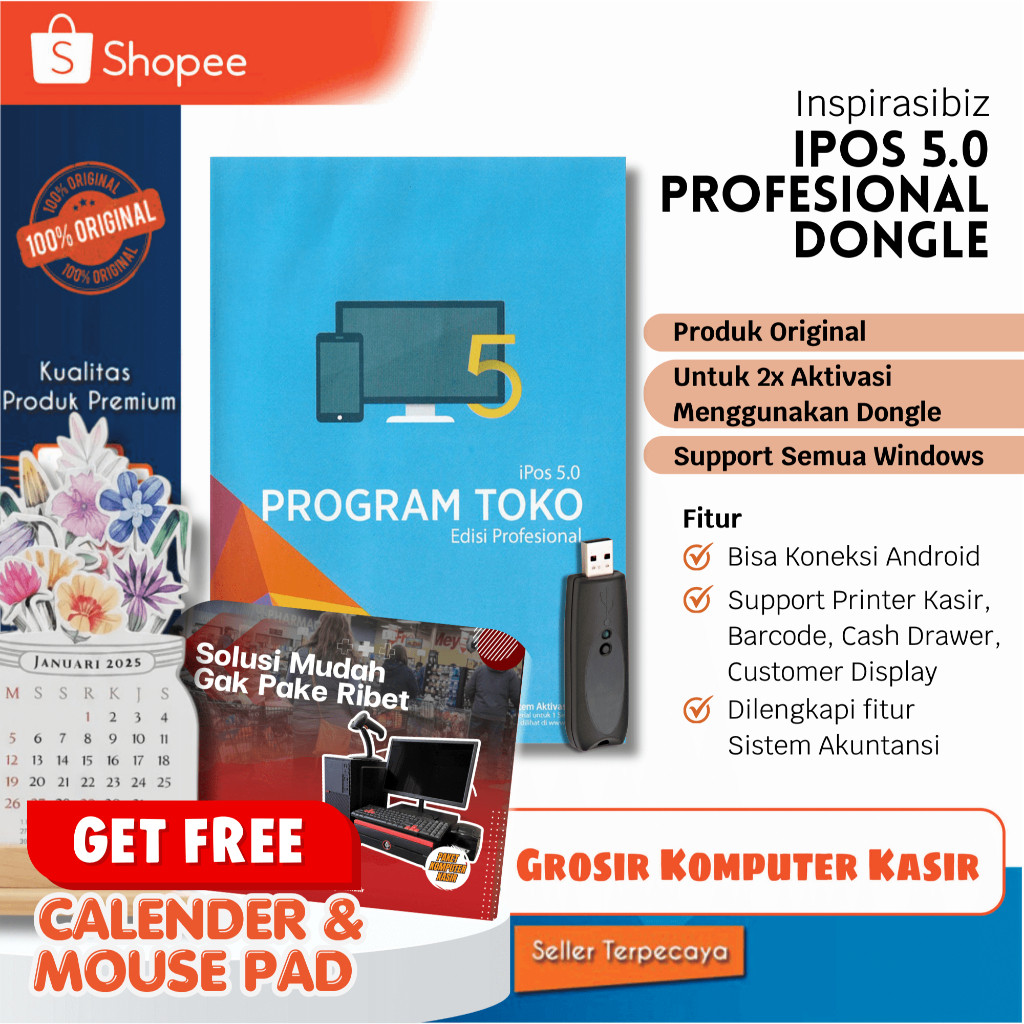 Program Kasir Toko IPOS 5 Profesional [DONGLE EDITION] | Program Kasir IPOS 5 | Program Kasir Toko S