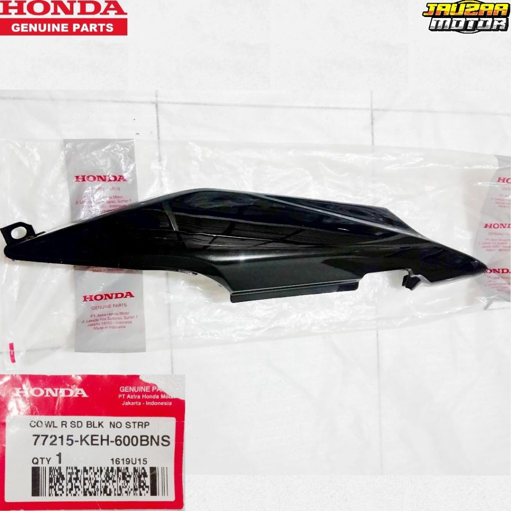 COVER BODY BODI BELAKANG KANAN HONDA MEGAPRO PRIMUS MP PRIMUS HITAM 77215-KEH-600BNS ORIGINAL HONDA