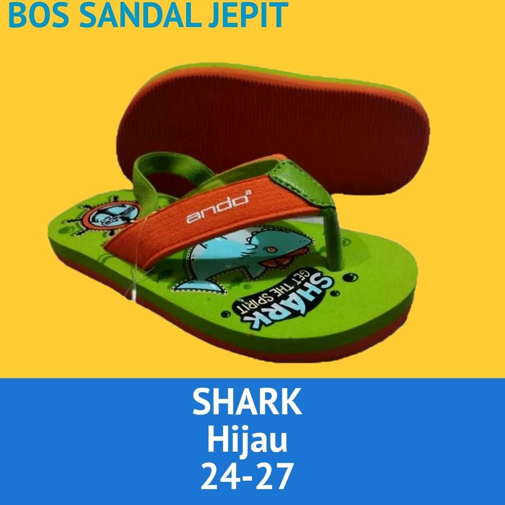 Ando Shark Sendal Jepit Anak Ukuran 24-27