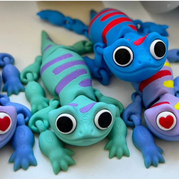 Miniatur Artikulasi (bisa bergerak)  Hewan Binatang Kecil Tokek lucu Imut