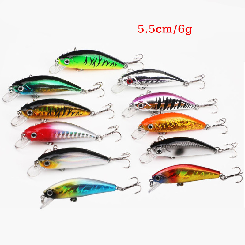Lures & Baits Sinking Minnow Fishing(5.5cm/6g) Mini Treble Hook Lure Baits Casting Pancing Fishing L