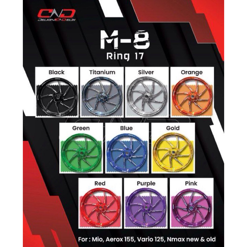 VELG DELKEVIC M-8 RING17 MATIC MIO-MIO M3 VARIO BEAT SCOOPY