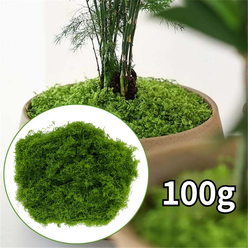 100g Artificial Moss Moss Sintetis Moss Artificial Sintetis Premium Murah Lumut Abadi Dekorasi Mosse