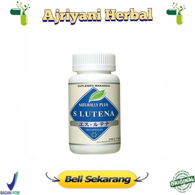S Lutena Naturally Plus Original - Obat SLutena Asli Suplemen Kesehatan Mata Katarak Herbal BPOM