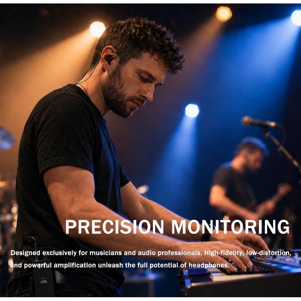 P2 Headphone Amplifier, Ultra Compact In Ear Headphone Monitor, Stereo Monitor/Headphone Power Ampli