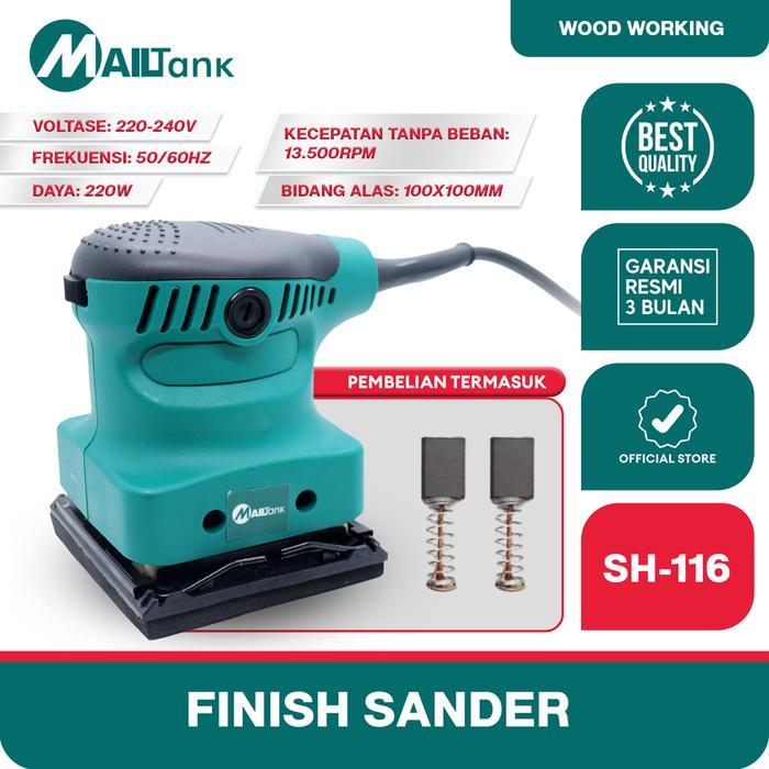 Mailtank Sh116-Elektrik Sander Mesin Amplas Kayu Mesin Amplas Tembok Sh116-Electric Sander Sh-116 - 