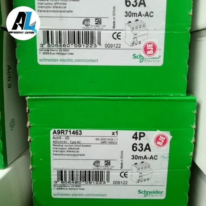 Schneider ELCB/RCCB IID 4P 63A 30mA New Original ELCB 63A