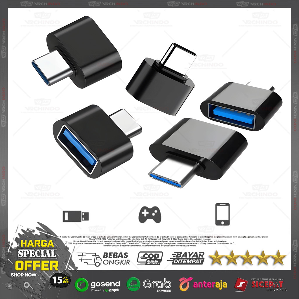 Adapter OTG Type-C V8 Mini USB / OTG Converter Type C to USB V8 OTG - OTG HP Android Transfer Data C