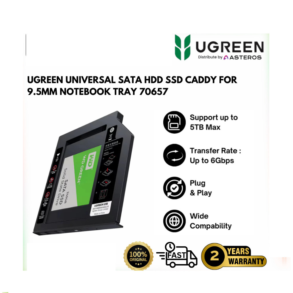 UGREEN HDD Caddy SATA 2.5" 9.5MM / 70657