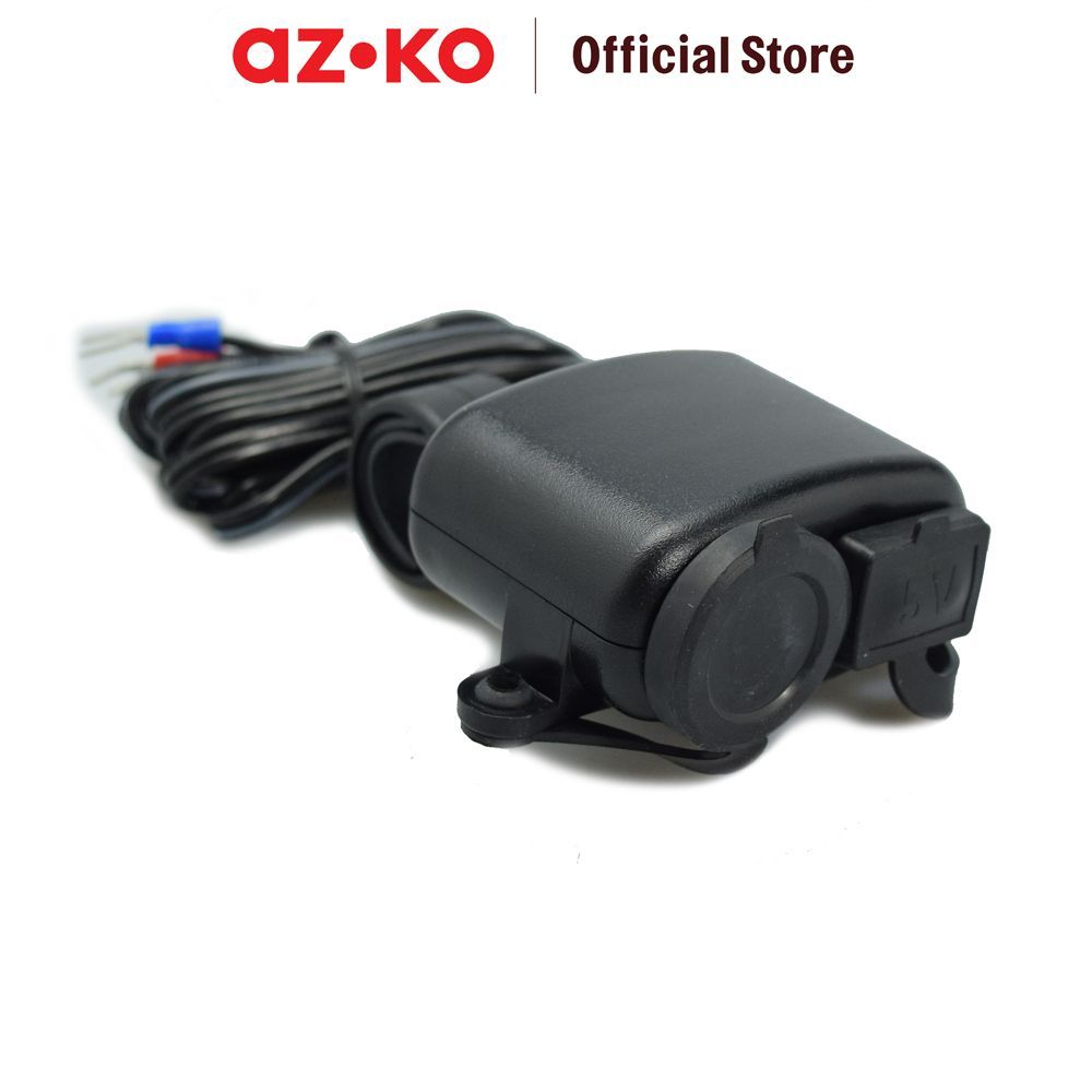 Konektor USB dan Soket Lighter Motor Charger Universal untuk Aksesori Kelistrikan Sepeda Motor