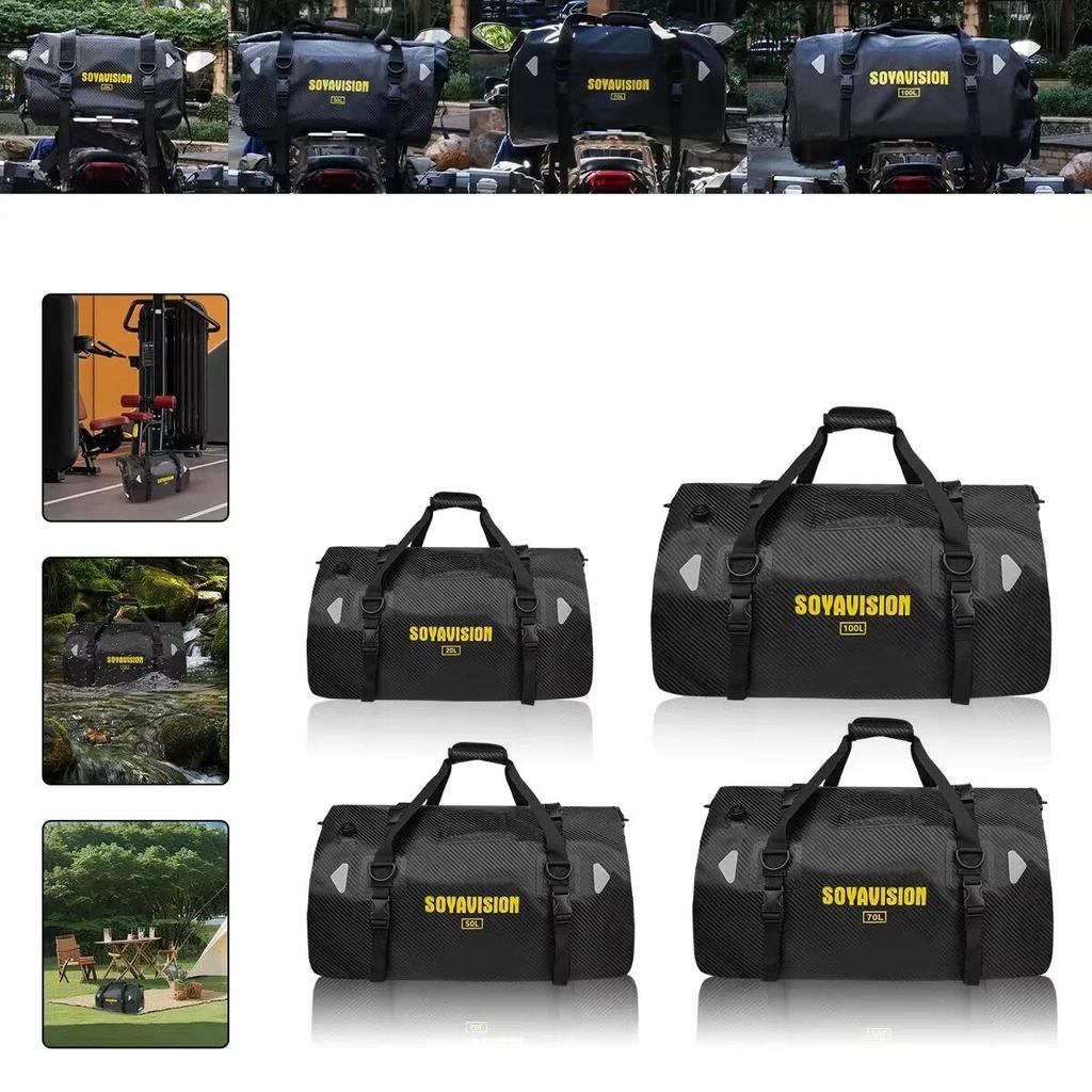SOYAVISION Motorcycle Bag 20L/50L/70L/100L Outdoor Dry Sack Bag Waterproof Driving Travel Tail Bag U