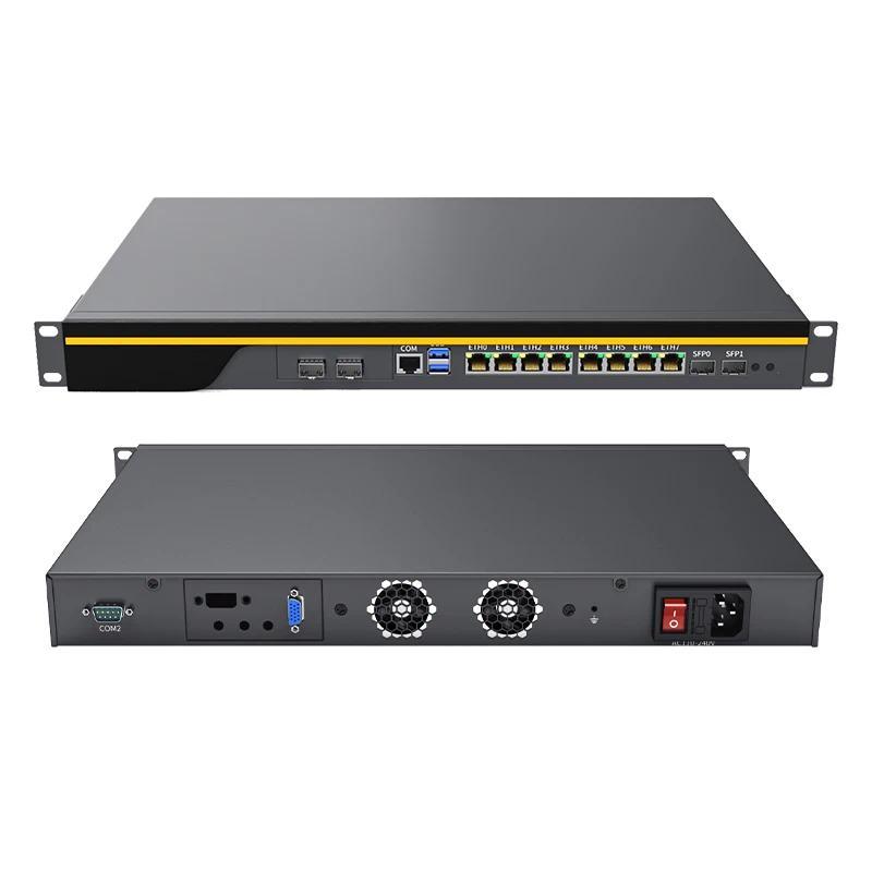 BKHD 989  1U Firewall Rackmount Server 4.5cm High 8 Lan 2*1G 2*10G SFP Intel Core i3-3110M i5-3320M 
