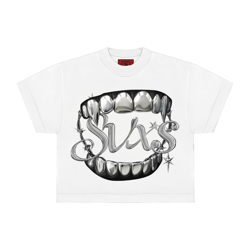 RTATEE.ID - Boxy Oversized T-Shirt The Teeth Katun Hitam