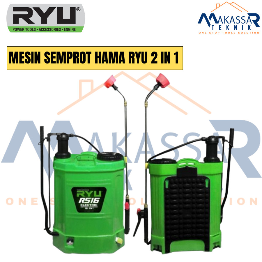 RYU Semprotan Hama 2 in 1 16 Liter RS16 Electric Manual Sprayer untuk Pertanian