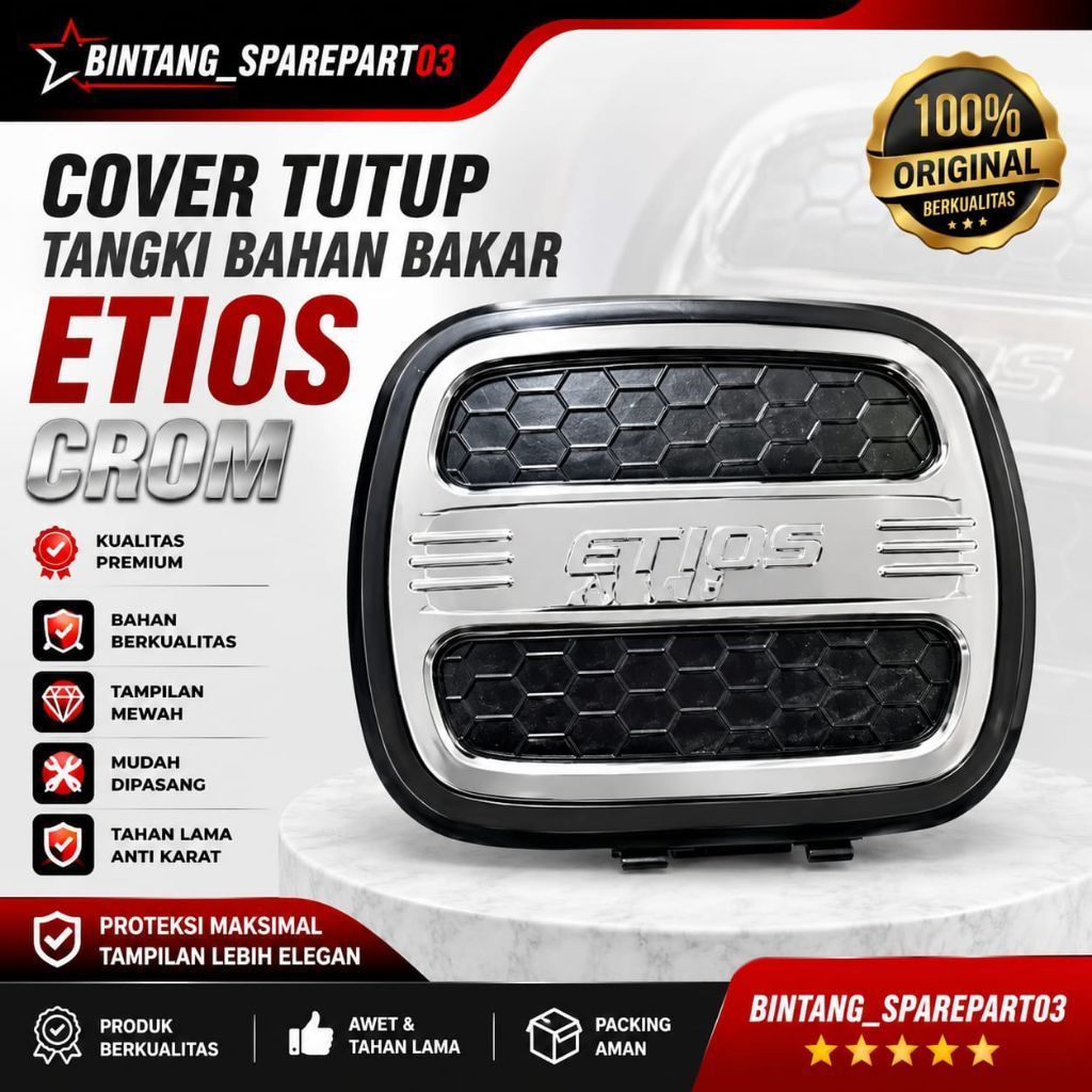 COVER TUTUP TANGKI BAHAN BAKAR ETIOS CHROME