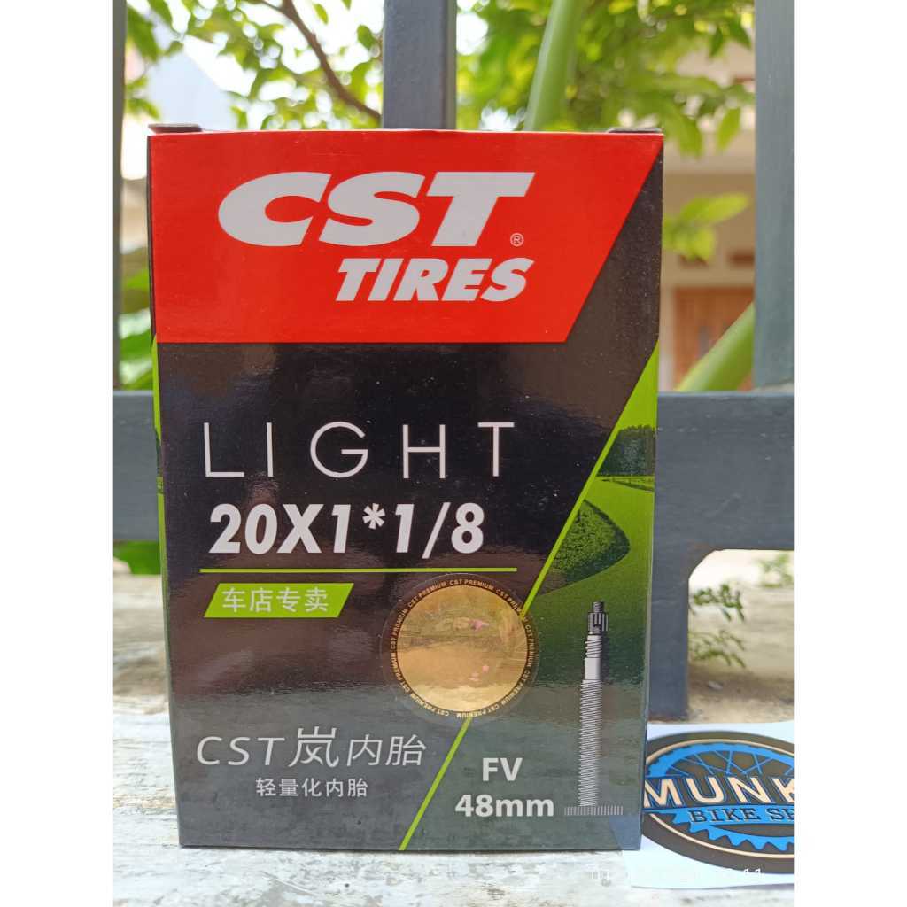 Foto Ban Dalam CST Inner Tire 20 x 1 1/8 Pentil Presta FV 48mm Valve Premium Butyl Rubber sepeda 1x1/8
