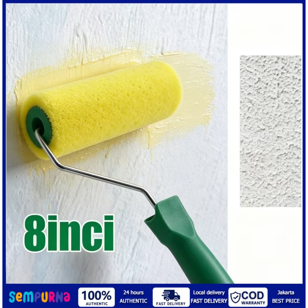 Kuas Rol Spons 8 Inci Untuk Cat Dinding Tekstur Roll Motif Cat Dinding Texture Roller Paint