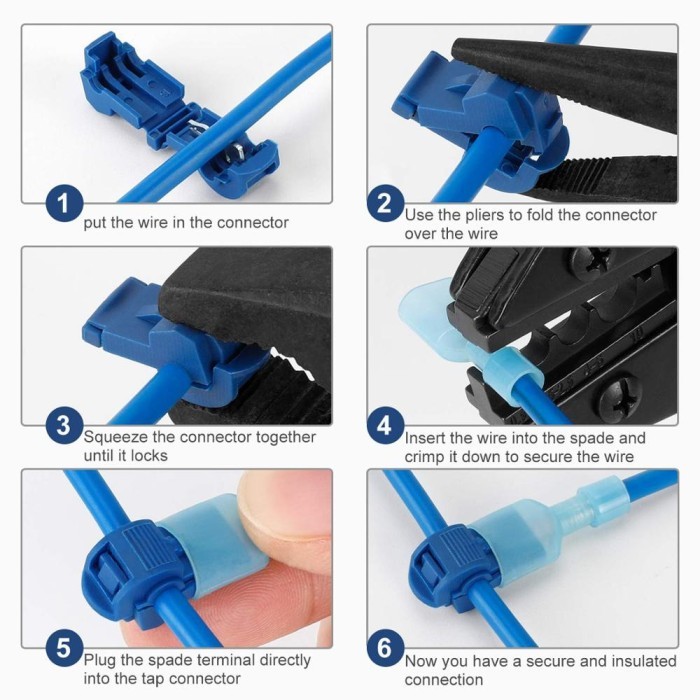 Konektor Jumper Penyambung T Tap kabel quick self stripping wire Terminal Self Stripping Tanpa Kupas
