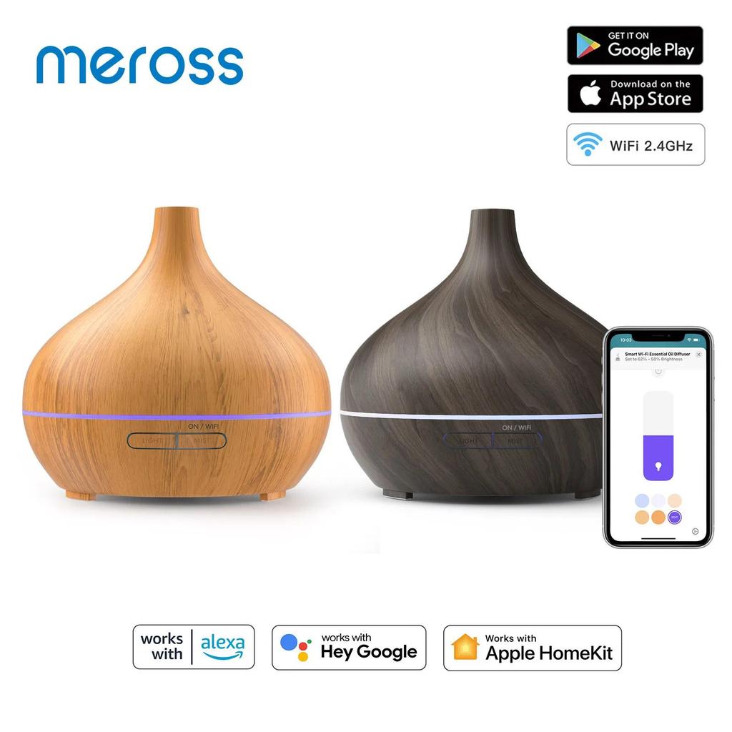 Meross HomeKit Smart Essential Oil ffuser WiFi Air Humifier EUUSUKAU Plug Work with Apple HomeKit Si