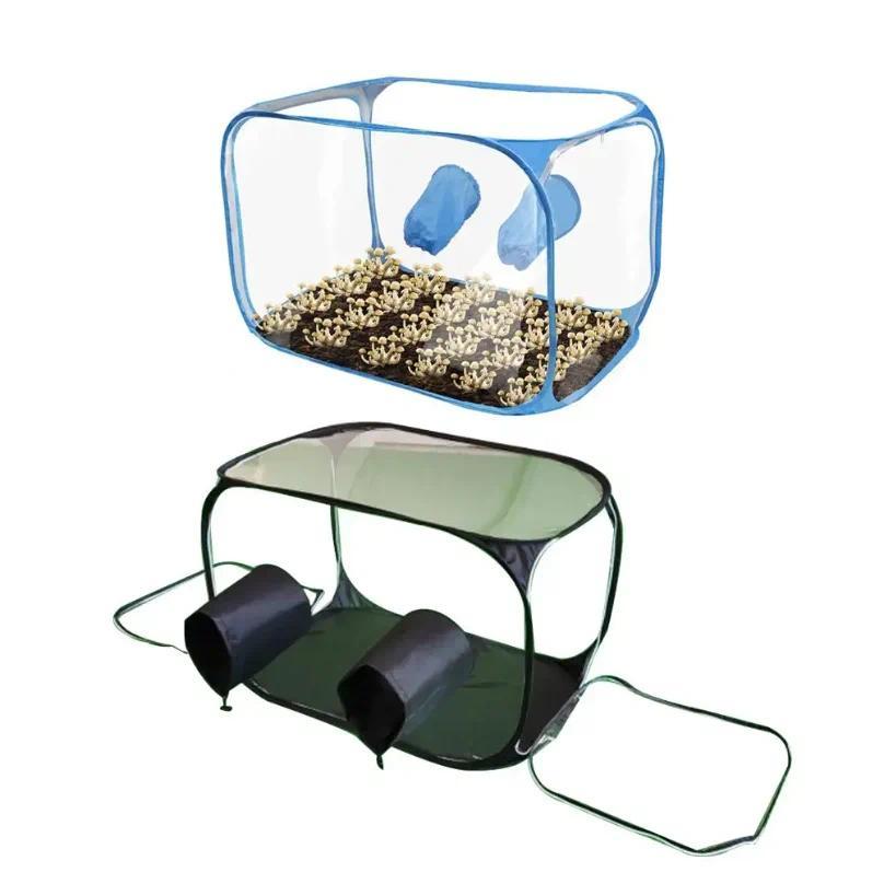 1PC Mushroom Grow Still Air Box Portable Plastic Mycology Fume Hood Propagation Stations Mushroom Gr
