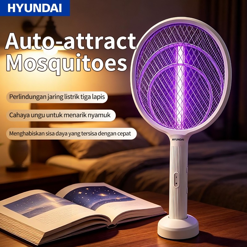 READY HYUNDAI Raket Nyamuk anti nyamuk listrik pembunuh nyamuk Pemukul nyamuk listrik lampu anti nya