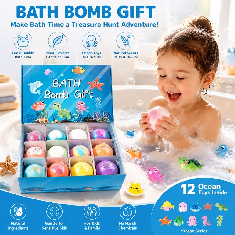 Bath bomb for kids Bath bomb busa melimpah Bubble bath bomb Buble bath anak Bath bomb kids surprise