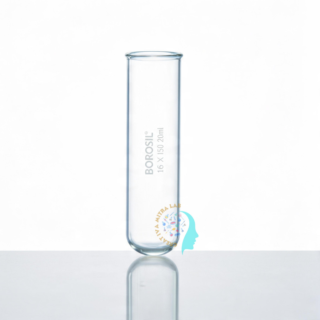 Test Tube Without Rim 20 ml 16x150 mm Borosilicate Glass, 10 pcs | 9820U18 | Borosil