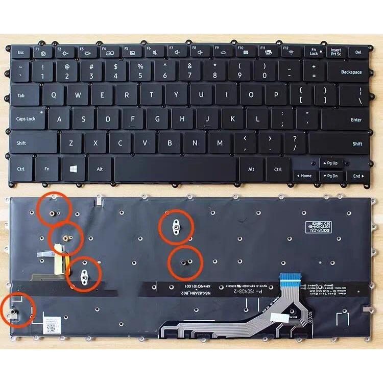 Keyboard For Samsung NP930MBE 930MBE NP930MBE-K05US BA59-04382A backlit US black
