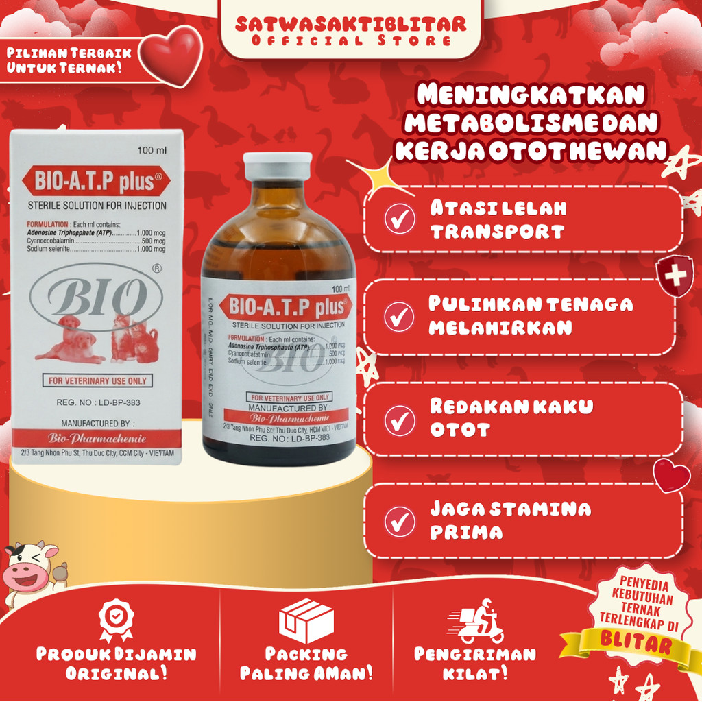 BIO ATP PLUS 100 ML - Vitamin Lengkap Plus ATP Untuk Energi Ternak