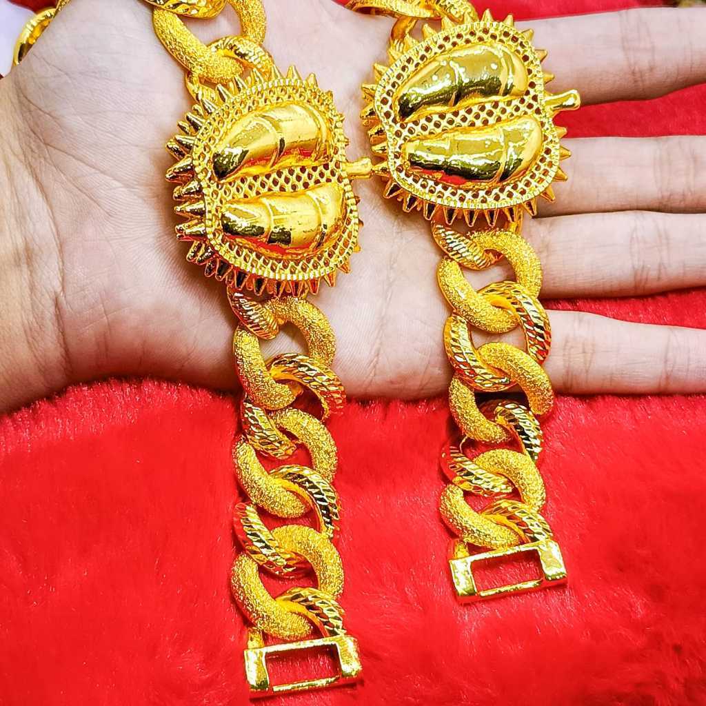 Dubai Gelang Kendari Dewasa Lapis Emas Bangle Gelang Rantai Perhiasan Mirip Emas Asli Bukaan Hadiah 