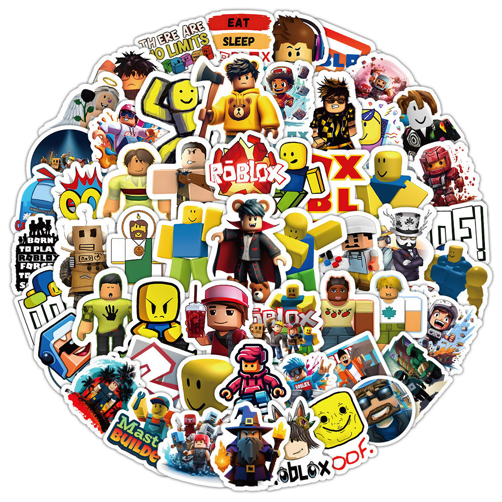 100PCS Hot Game Roblox Graffiti Stickers for Helmet Bicycle Hand Account Pencil Case Decals LanLanSt