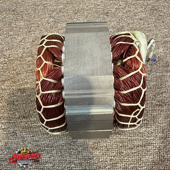 Stator Gulungan Dinamo Motor Kompresor Portable SHARK 3/4 HP Type MZ0725 | Kawat Tembaga Asli Awet &