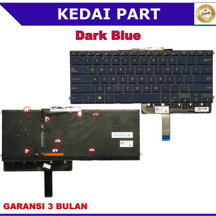 Keyboard Asus ZenBook 3 Deluxe UX490 UX490CA UX490U UX490UA UX490UAK UX490UAR Dark Blue - Dark Blue