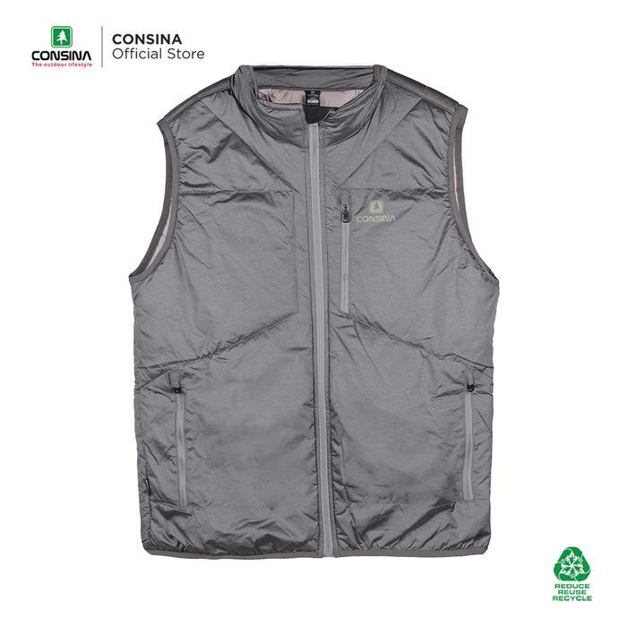 Consina Topical Vest Rompi Outdoor Hiking Travelling Parasut Casual Pria Motor - Grey, M