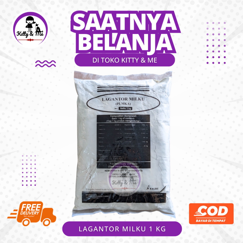 (1 PCS) LAGANTOR MILKU 1 KG - Mineral Premix Untuk Penggemukan Dan Sapi Perah