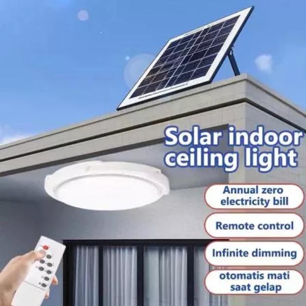 Lampu Plafon Tenaga Surya LED Indoor Outdoor Waterproof Remote Control Panel Surya Terpisah