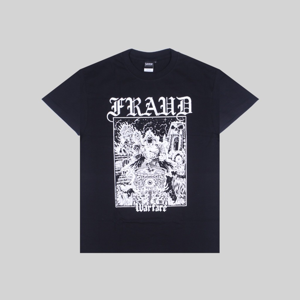 Tshirt FRAUD - WAREFARE | Kaos Band Pria Reguler Original Merchandise