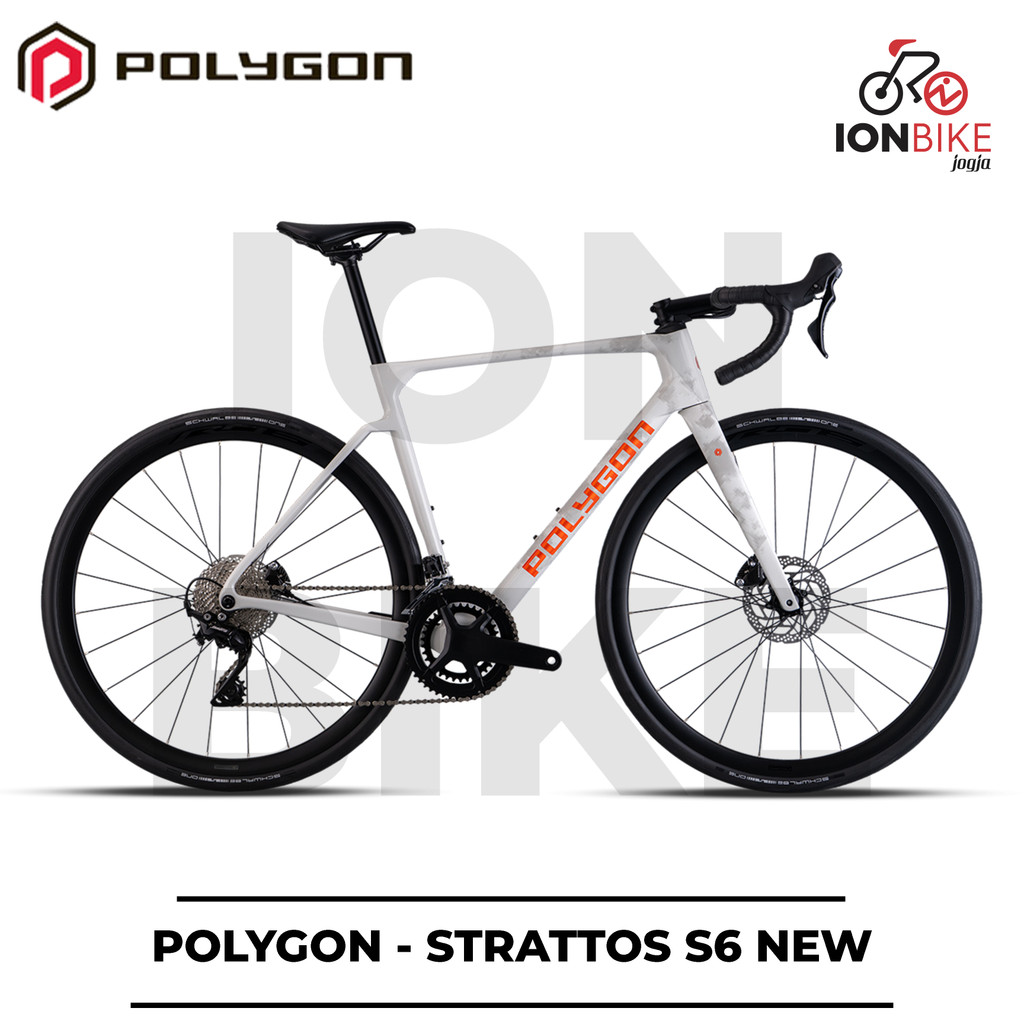 Sepeda Balap Roadbike Polygon Strattos 6 700c Carbon 2x11 Terbaru 6.0 - Shimano TIAGRA R4020 11 Spee