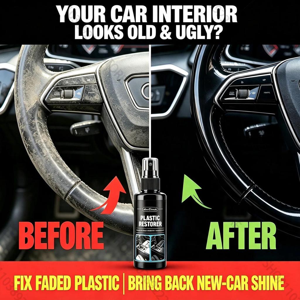 F3037-Car Interior Restoration Liquid Leather Plastic Revitalizer Anti‑Aging Auto Inner Parts Refres