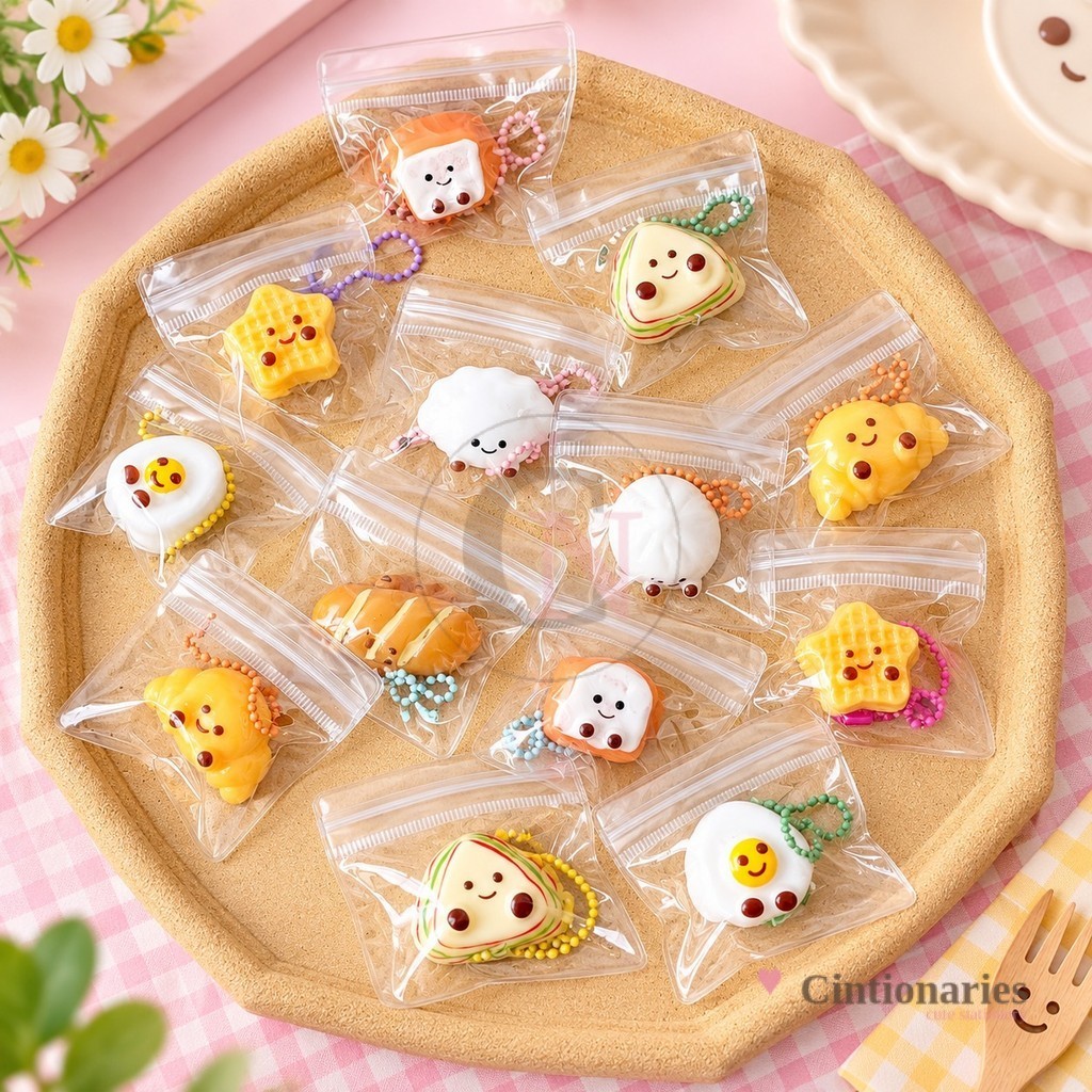 CN Gantungan Kunci Karakter Makanan Ganci Tas Squishy Mainan Anak Souvenir Koleksi Hadiah A-GK140