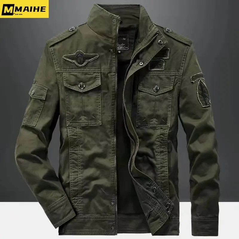 Jaket Bomber Tentara Kasual Baru untuk Pria Plus ukuran M 6XL Yakarta Virgna MA 1 One Spring Fall Ca