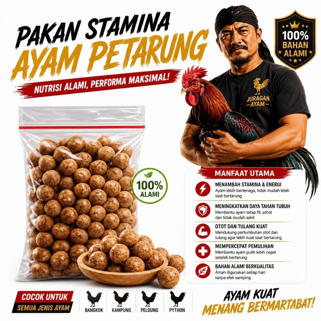 jamu ayam aduan kuat nafas dan tenaga Ayam Jago Alami Herbal | Vitamin Ayam Aduan | Suplemen Stamina